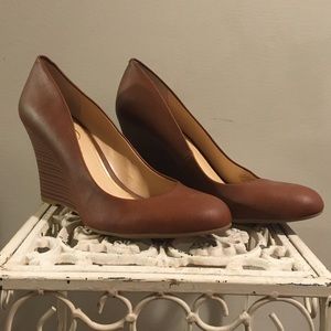 Jessica Simpson Brown Wedge Heel Shoes NWOT